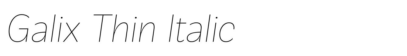 Galix Thin Italic
